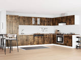 Sink Base Cabinet Lucca 2 pcs Smoked Oak Engineered Wood 3315016