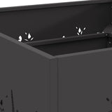Fire Pit Black 60 x 60 x 30 cm Steel 858926