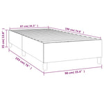 ZNTS Bed Frame without Mattress Black Single Velvet 3121222