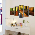Canvas Wall Print Set Forest 200 x 100 cm 241579
