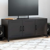 TV Cabinet Black 100.5x39x43.5 cm Steel 846644