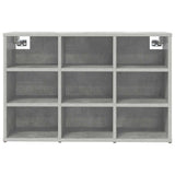 Shoe Cabinet Concrete grey 77.5 x 30 x 51 cm Engineered wood 808679