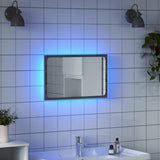 LED Bathroom Mirror Grey Sonoma 60x8.5x38 cm Engineered Wood 834928