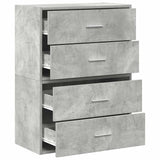 Cabinets with 2 Drawers 2 pcs Concrete Grey 60x31x40 cm Engineered Wood 858828