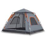 Camping Tent Dome 5-Person Grey and Orange Quick Release 4004148