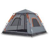 Camping Tent Dome 5-Person Grey and Orange Quick Release 4004148