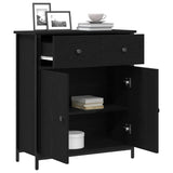 Sideboard with Drawer Black Oak 70 x 30 x 80 cm Engineered Wood 863159