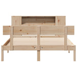 Bookcase Bed without Mattress 140x190 cm Solid Wood Pine 3321770