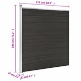 Fence Panel WPC 175x186 cm Black 148973
