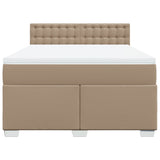 Box Spring Bed with Mattress Cappuccino 160x200 cm Faux Leather 3286131