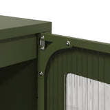 Sideboard Olive Green 100.5x39x107 cm Cold-rolled Steel 853426