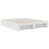 Bed Frame with Headboard White 180 x 200 cm Engineered Wood 3408732