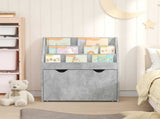 Kids Bookshelf Concrete Grey 60 x 29.5 x 69 cm Engineered Wood 892392