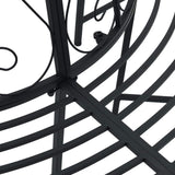 Tree Bench 160 x 89 cm Steel Black Round 42029499