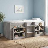 Kids'High Bed Frame 2 pcs Grey Sonoma 98.5 x 200 cm 3422568
