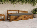 2-Piece Bench Cushions SOEST 2 pcs 100% Polyester Grey 950319