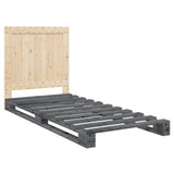 Bed Frame without Mattress Grey 90x200 cm Solid Wood Pine 3281544