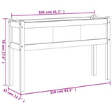 Garden Planters 2 pcs with Legs White Solid Wood Pine 837567