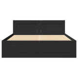 Bed Frame with Headboard without Mattress Black 120x200 cm 3295570