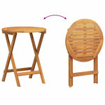 Garden Bistro Set with Cushion 3 pcs Brown Solid acacia wood 4105500
