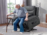 Power Lift Recliner Chair with Vibration Massage, Heat, USB - Grey T3398P422792