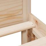 Bed Frame without Mattress with Headboard 140x190 cm Solid Wood Pine 3308777