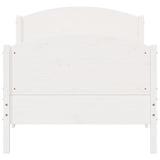 Bed Frame without Mattress White 90x200 cm Solid Wood Pine 842567