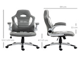 Computer Gaming Chair, Office Desk Swivel Chair, PU Leather Racing Chair with 90&deg Flip-up T3398P328217
