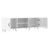 TV Cabinet High Gloss White 150x30x50 cm Engineered Wood 829070