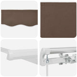 Retractable Awning Taupe 500 x 300 cm Fabric and Aluminium 3426326