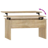 Coffee Table Sonoma Oak 80x50.5x41.5 cm Engineered Wood 809641