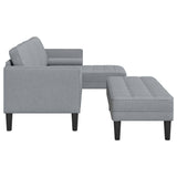 Sofa Set 2 pcs Light Grey 173 x 131 x 67 cm Fabric 3329252