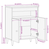 Side Cabinet 60x33x75 cm Solid Wood Mango 358273