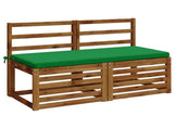 2-Piece Bench Cushions SOEST 2 pcs 100% Polyester Green 949295