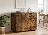 Sideboard Smoked Oak 67 x 34.5 x 75 cm Engineered Wood 8011536