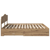 Bed Frame with Drawer Artisan Oak 180 x 200 cm Engineered Wood 3413167