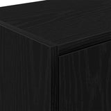 ZNTS Garage Wall Cabinets 2 pcs Black Engineered Wood 860610