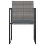 ZNTS 5 Piece Outdoor Dining Set with Cushions Poly Rattan Grey 317184