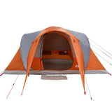 Family Tent Dome 6-Person Grey and Orange Waterproof 4009463