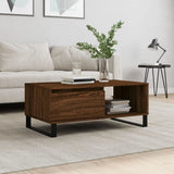 Coffee Table Brown Oak 90x50x36.5 cm Engineered Wood 830579