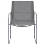 4 Piece Garden Lounge Set Fabric & Steel Grey 44351