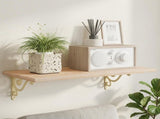 Wall Shelf Brackets 12 pcs Antique White 12 x 14 x 3 cm Steel 42038864