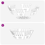 Fire Pit Black 80 x 80 x 28 cm Steel 8012598
