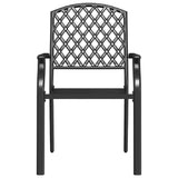 Stackable Outdoor Chairs 2 pcs Steel Anthracite 44265