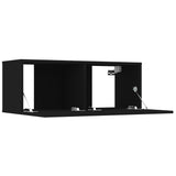 TV Cabinets 4 pcs Black 80x30x30 cm Engineered Wood 3114183