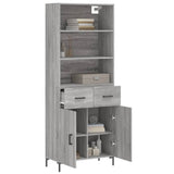 Highboard Grey Sonoma 69.5x34x180 cm Engineered Wood 3200519