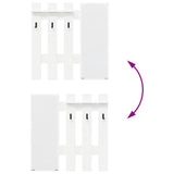 Wall-Mounted Coat Rack White 100 x 10 x 100 cm Engineered wood 874507
