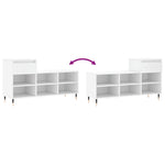ZNTS Shoe Cabinet White 102x36x60 cm Engineered Wood 831356