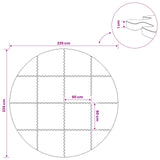 Pool Ground Mat 16 pcs 235 cm Round EVA Foam Black 42042633