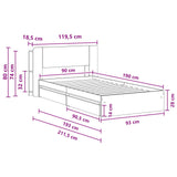 Bed Frame with Storage Sonoma Oak 90 x 190 cm Engineered Wood 3433543
